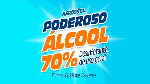 Poderoso Álcool 70% Aerossol