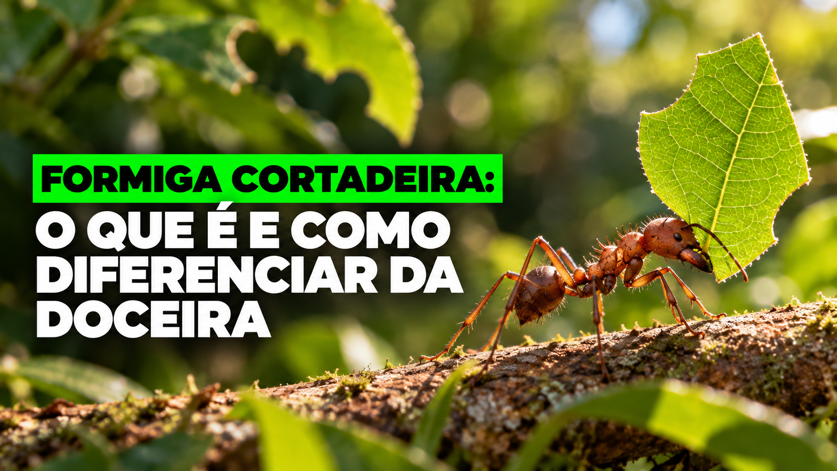 Formiga cortadeira: o que é, onde vive e qual a diferença para a formiga doceira